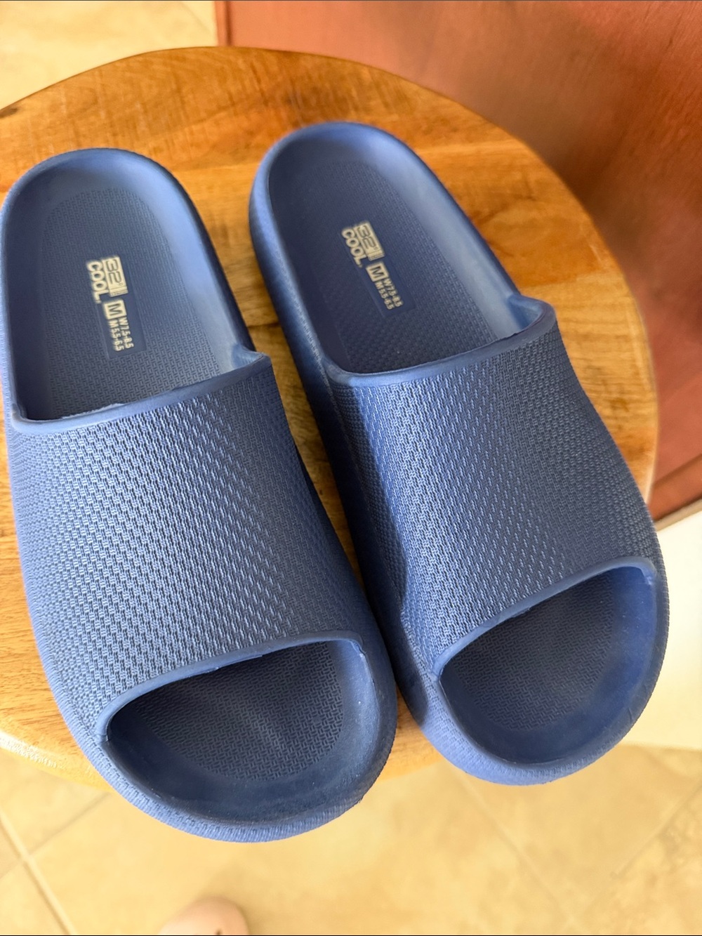 Unisex Blue Slide Sandals - Comfortable Pool & Beach Slides